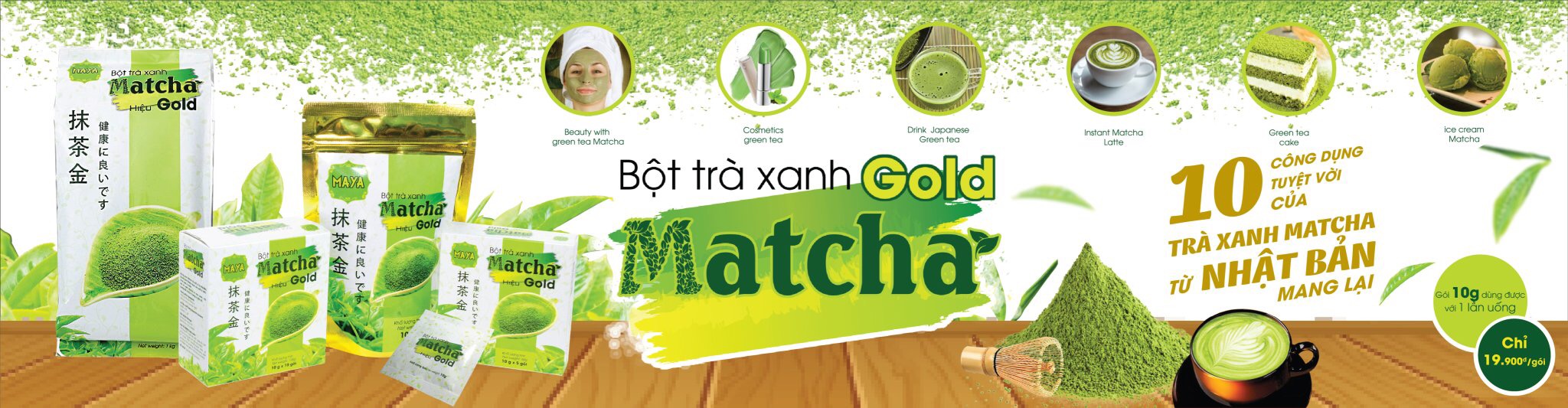 Bột trà xanh Matcha gold 500gr