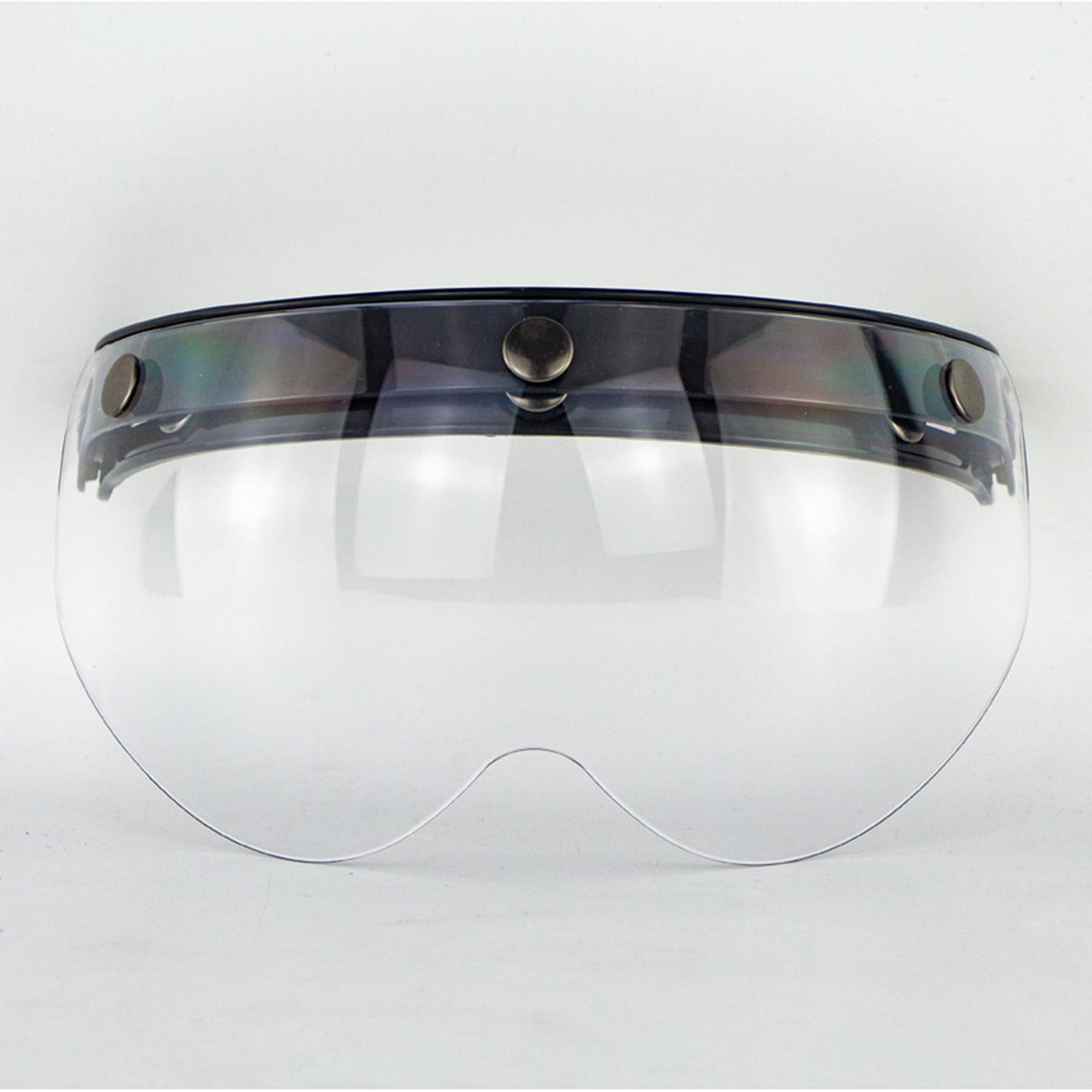 Universal Flip Up Down Shield Visor Lens for 3-Snap Motorcycle Helmets ,Easy to Install, Durable