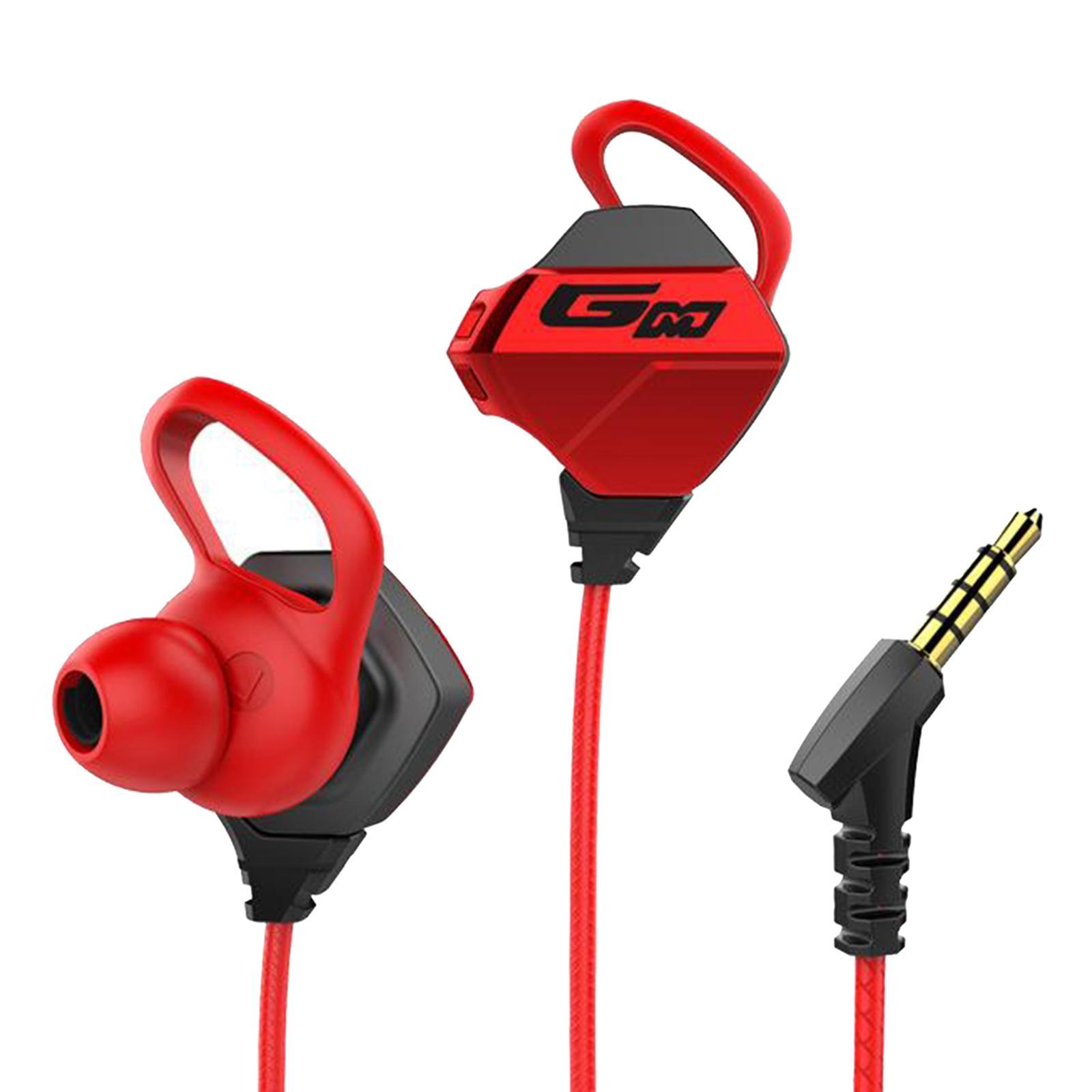 Gaming Earphones & Microphone In Ear Headphones 3.5mm Gold Plated Jack