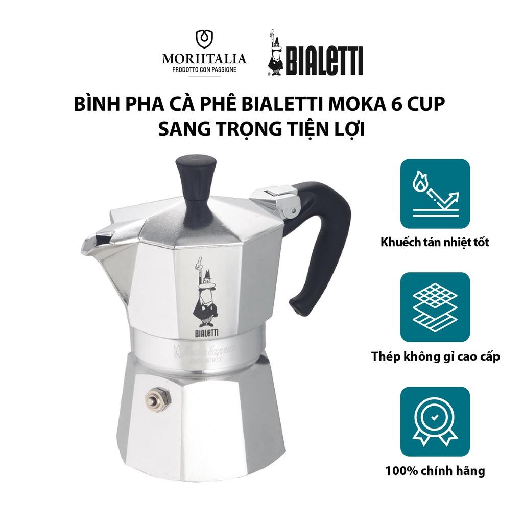 Bình pha cà phê hàng chính hãng Bialetti Moka 6 cup sang trọng tiện lợi 990001163/AP