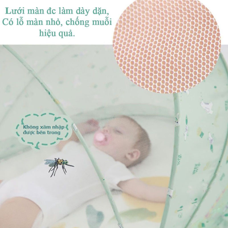 Màn Chụp Cho Bé Gấp Gọn Tiện Lợi Và Nhanh Chóng Chống Muỗi Đốt