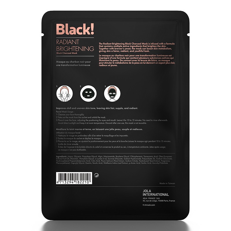 Mặt nạ than hoạt tính dưỡng trắng, ngừa sạm da Timeless Truth Mask - Black Radiant