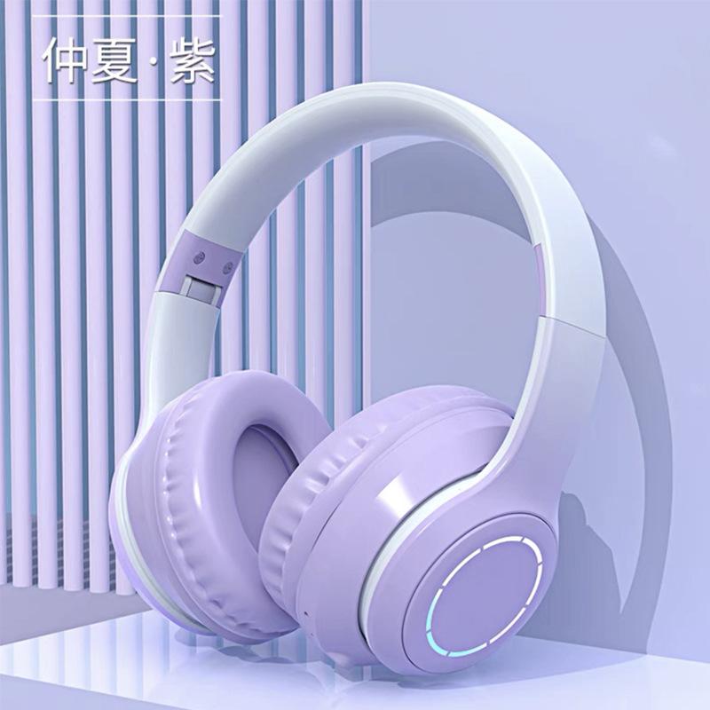 Ưu đãi đặc biệt mới tai nghe bluetooth phát sáng gradient gắn trên đầu điện thoại di động cuộc thi neo tai nghe trò chơi đa năng
