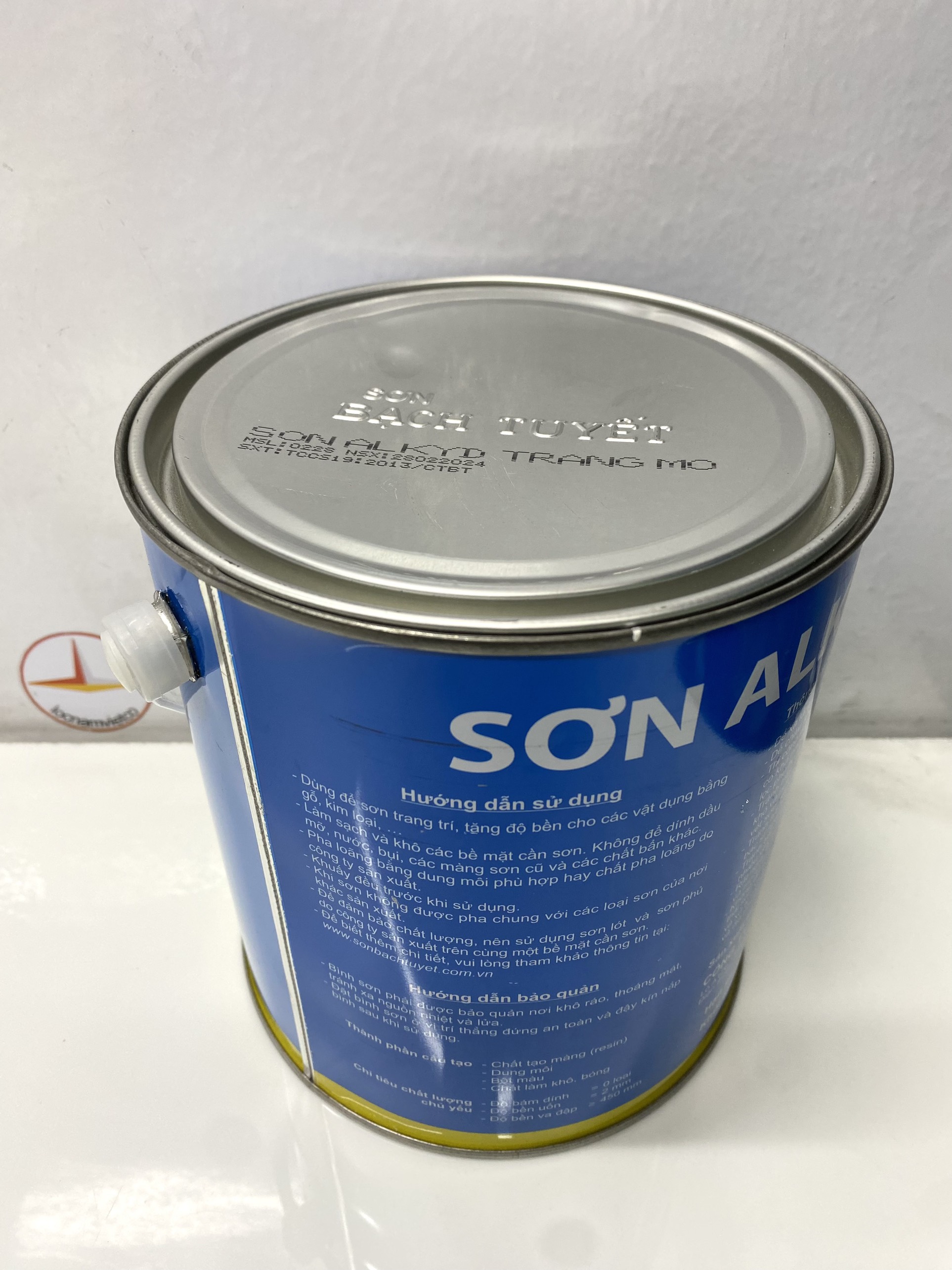 Sơn dầu Bạch Tuyết màu trắng mờ 4kg