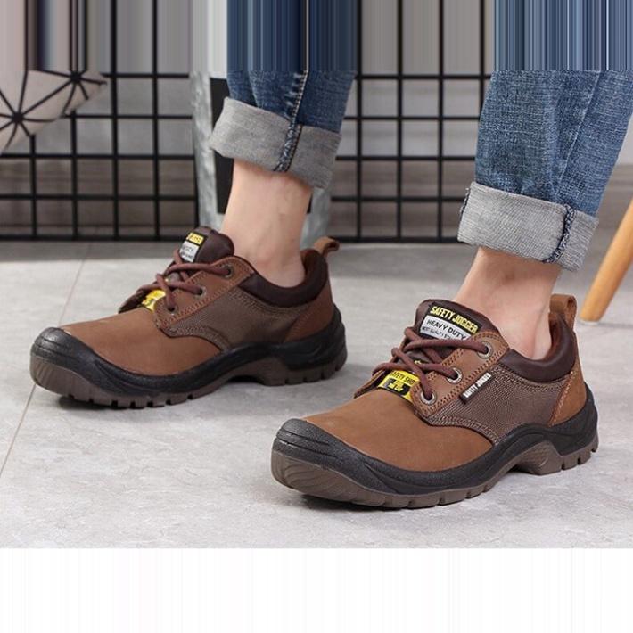 Giày Safety Jogger Sahara Da Chất Lượng Cao, Chống Đâm Xuyên, Chống Va Đập Mạnh