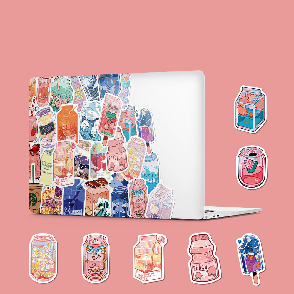 Sticker đồ uống trà sữa decal dán laptop , điện thoại,bình nước, vali, ván trượt hình dán trang trí 