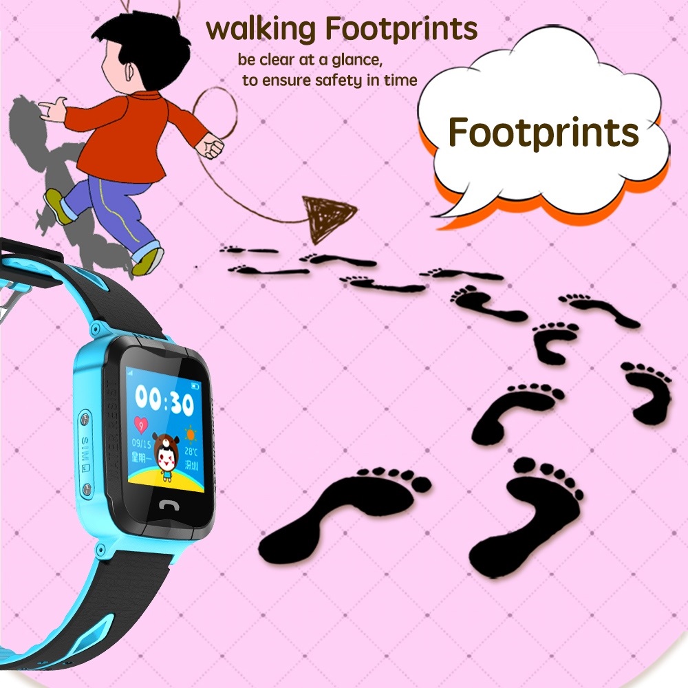 Đồng hồ định vị trẻ em LBS KKTick KidWatch AA07s thông minh, nghe gọi 2 chiều, màn hình cảm ứng, kháng nước IP67, camera 2.0 - Hàng nhập khẩu