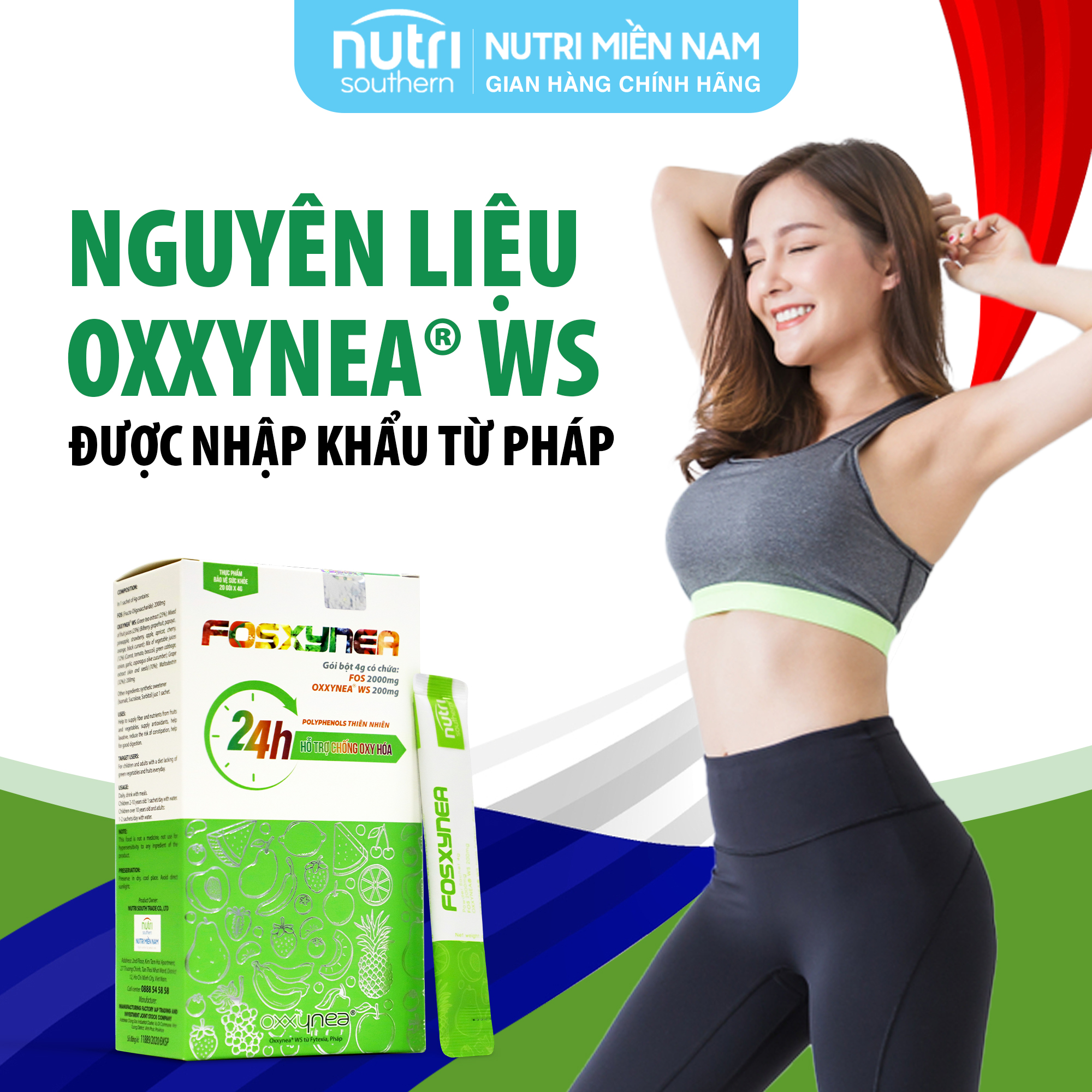 Ngân Hàng Chất Xơ Từ Rau Củ Quả FOSXYNEA - Chống oxy hóa, nhuận tràng và hạn chế táo bón