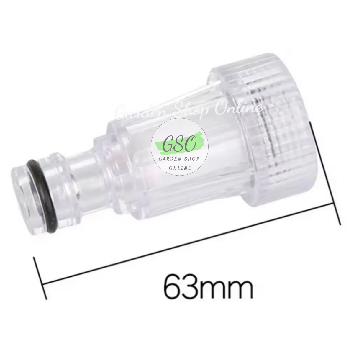 Cút nhựa trắng 2 lớp có lọc nối nhanh - Phụ kiện máy rửa xe áp lực cao