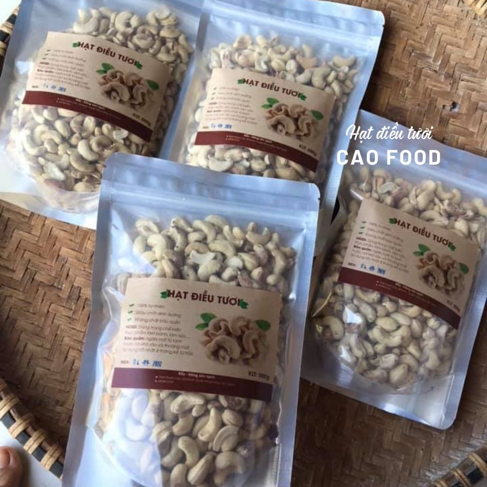 Hạt điều tươi nguyên hạt CAO Food từ hạt điều size A cồ Bình Phước - dùng nấu sữa, nấu cháo, ngũ cốc dinh dưỡng