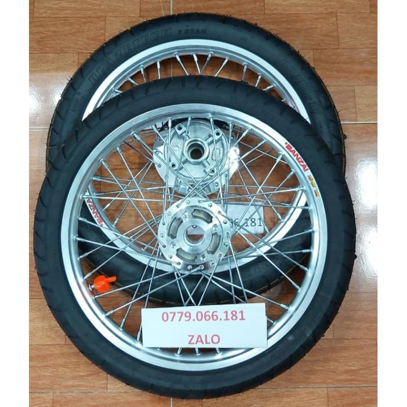 BÁNH CĂM CHO XE EXCITER 135 HOẶC EXCITER 150 NIỀNG BANZAI VỎ RUỘT BLAZETECH THÁI ĐÙM MA CROM ĐÃ RÚT CĂM VÔ VỎ RUỘT
