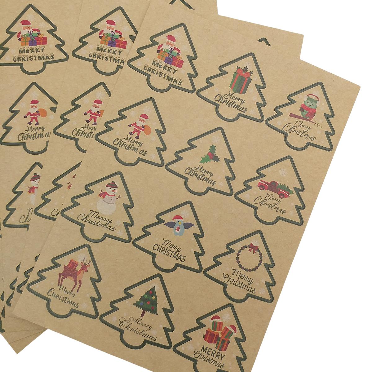Bộ Sticker Kraft Cây Thông Noel - Teenage 01 (5 Tờ)