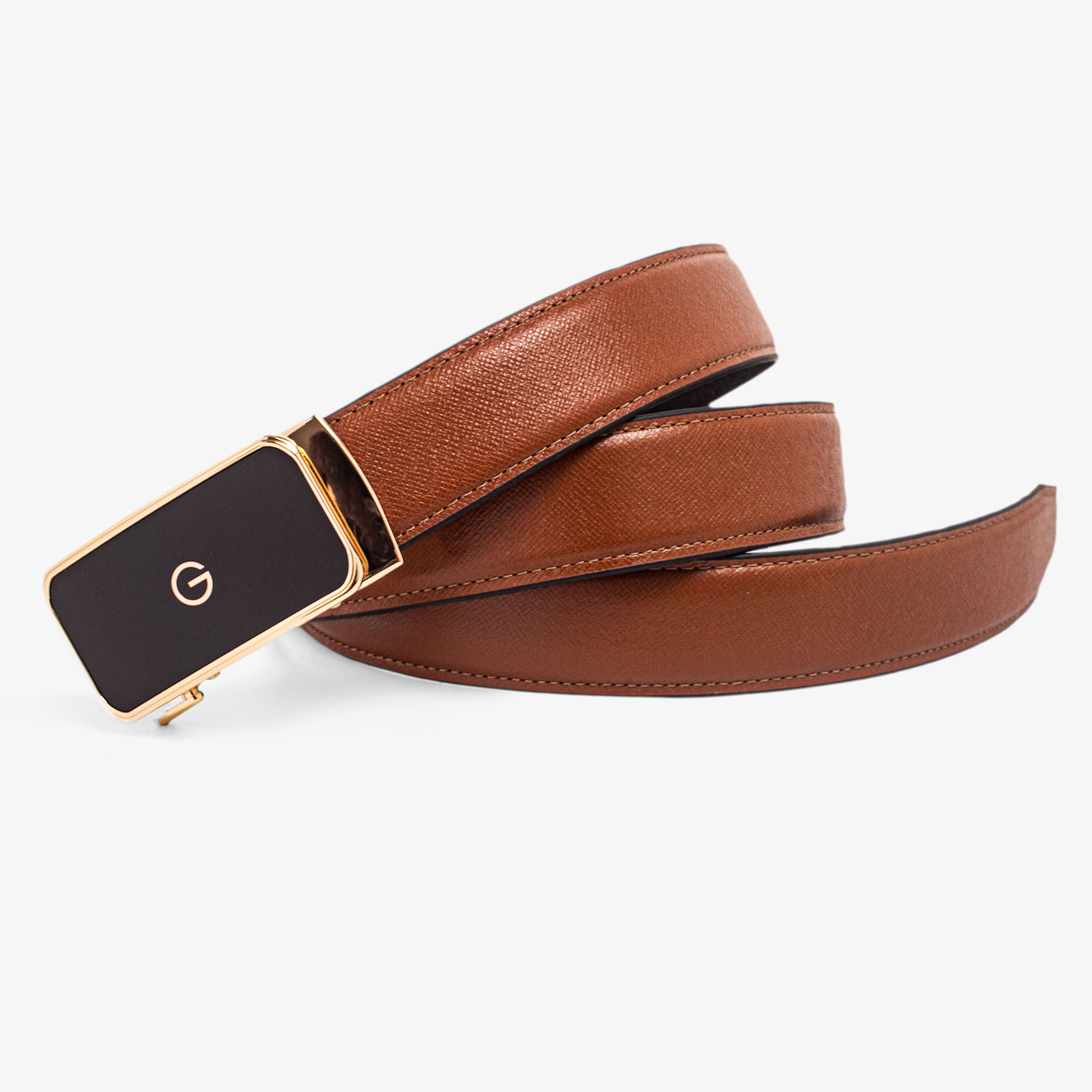 Thắt lưng nam, dây nịt nam da bò Saffiano 3 lớp Bụi Leather L107 - Khóa tự động, nhiều mặt khóa tùy chọn - Bảo hành 12 tháng
