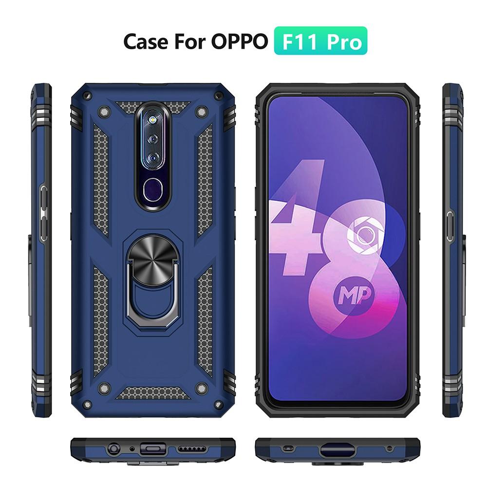 Ốp lưng dành cho Oppo A12 A3S A5S A7 A93 F11 Pro chống sốc 2 lớp kèm nhẫn iring làm giá đỡ