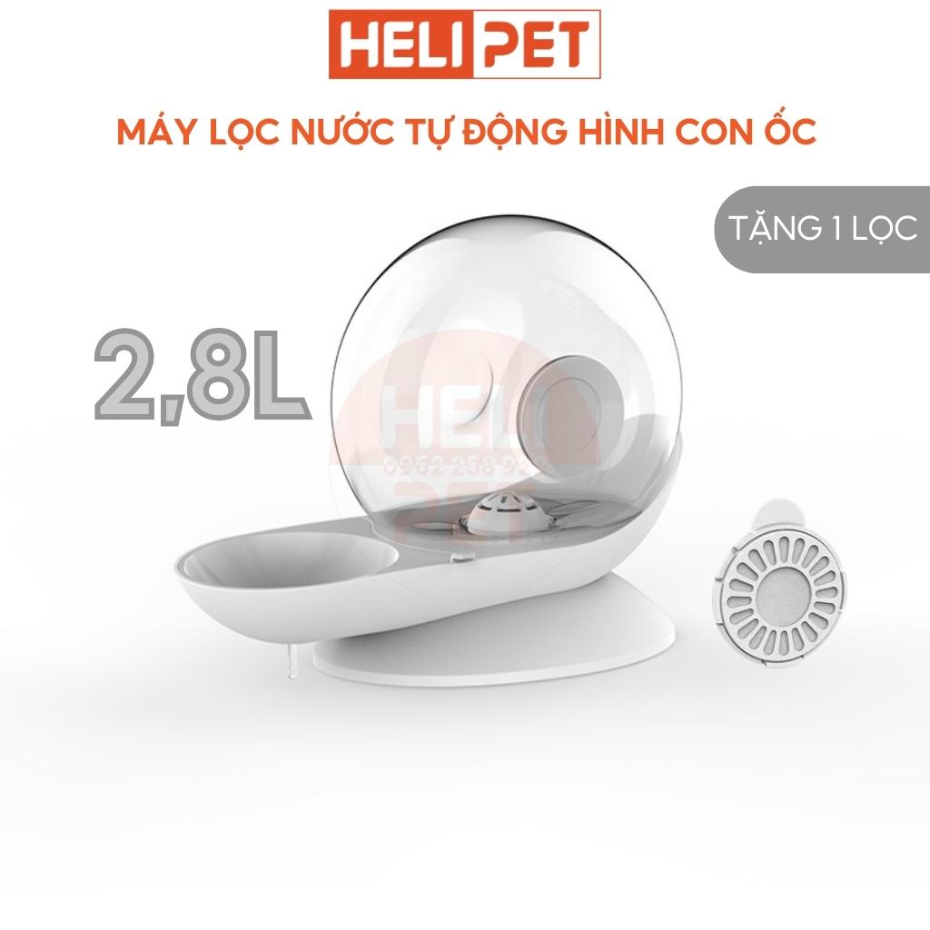 Máy lọc nước tự động hình con ốc cho chó mèo Máy Uống Nước Cho thú cưng - HeLiPet