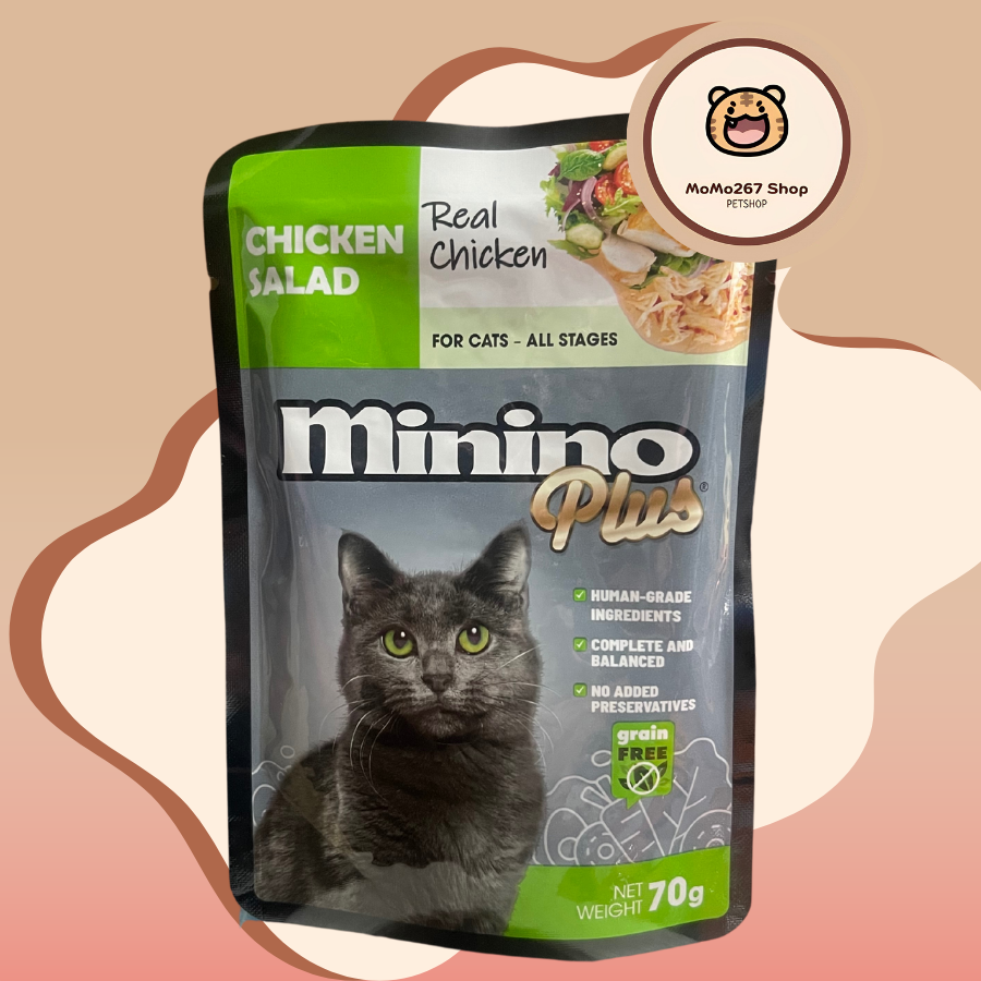 Pate cho mèo MININO 70g - gà &amp; rau củ