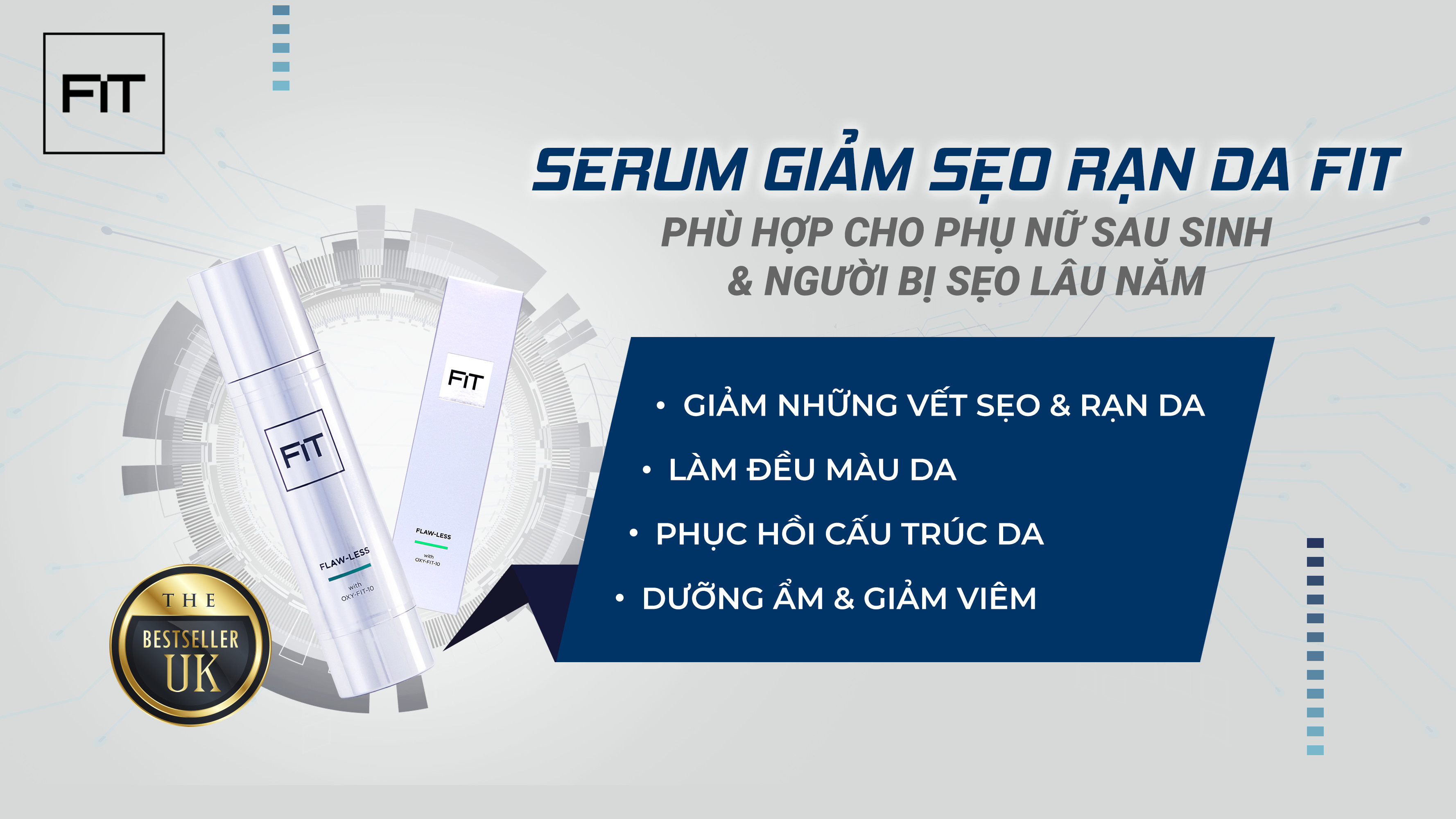 Serum Giảm Sẹo, Mờ Thâm Flaw Less FIT SKINCARE - 100ml