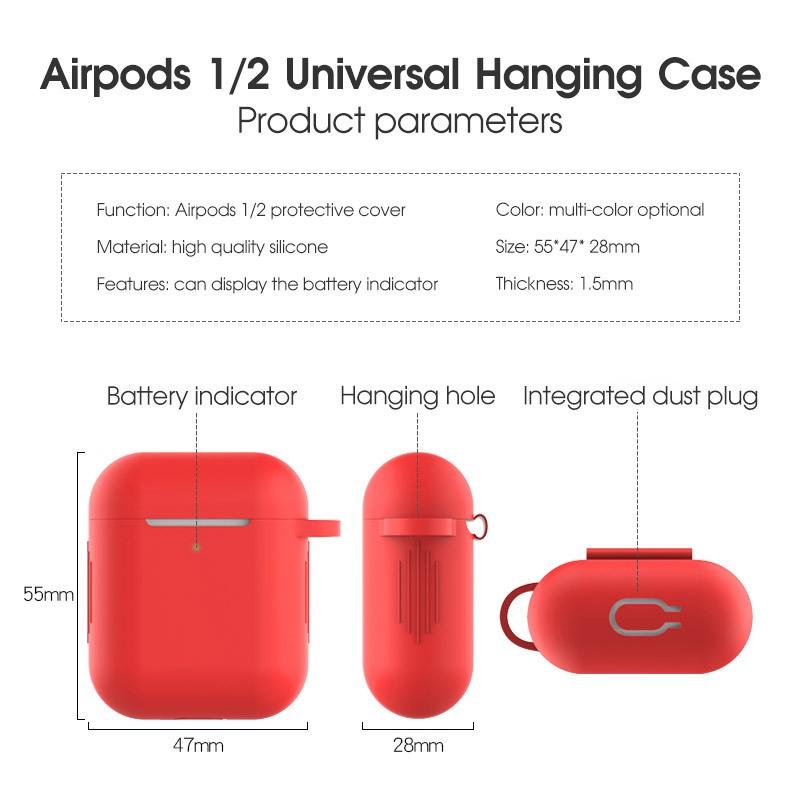 Vỏ đựng ốp case bảo vệ dành cho airpods 1/2/Pro - Màu Trơn