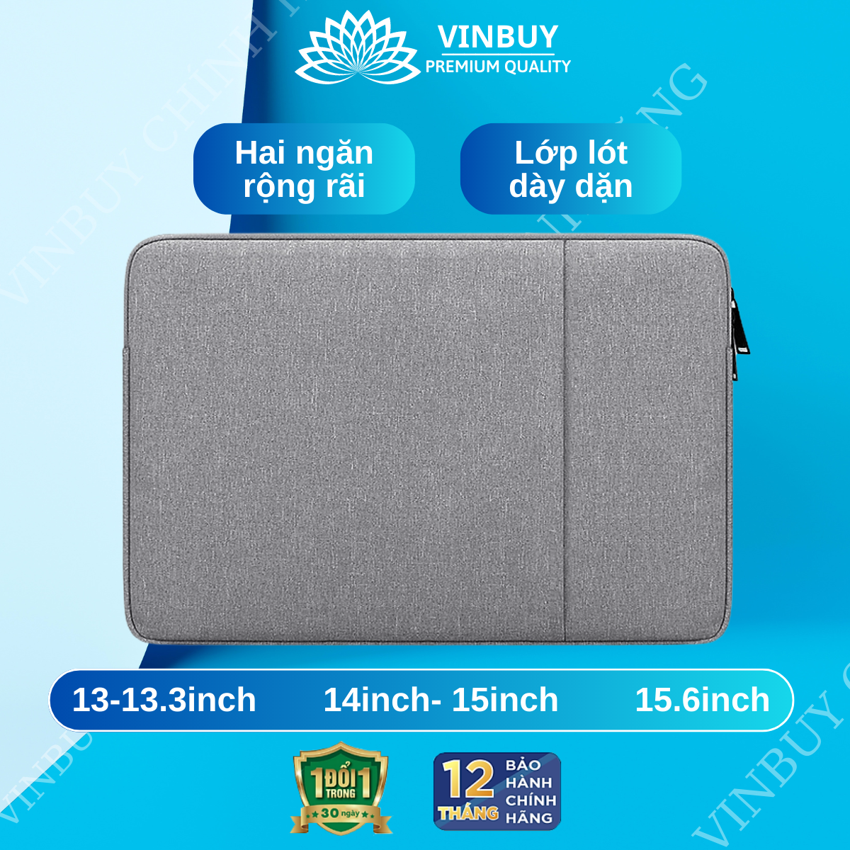 Túi chống sốc Laptop, Túi chống sốc Mac-book cao cấp - Bảo vệ chống va chạm, Chống thấm nước - Hàng chính hãng VinBuy