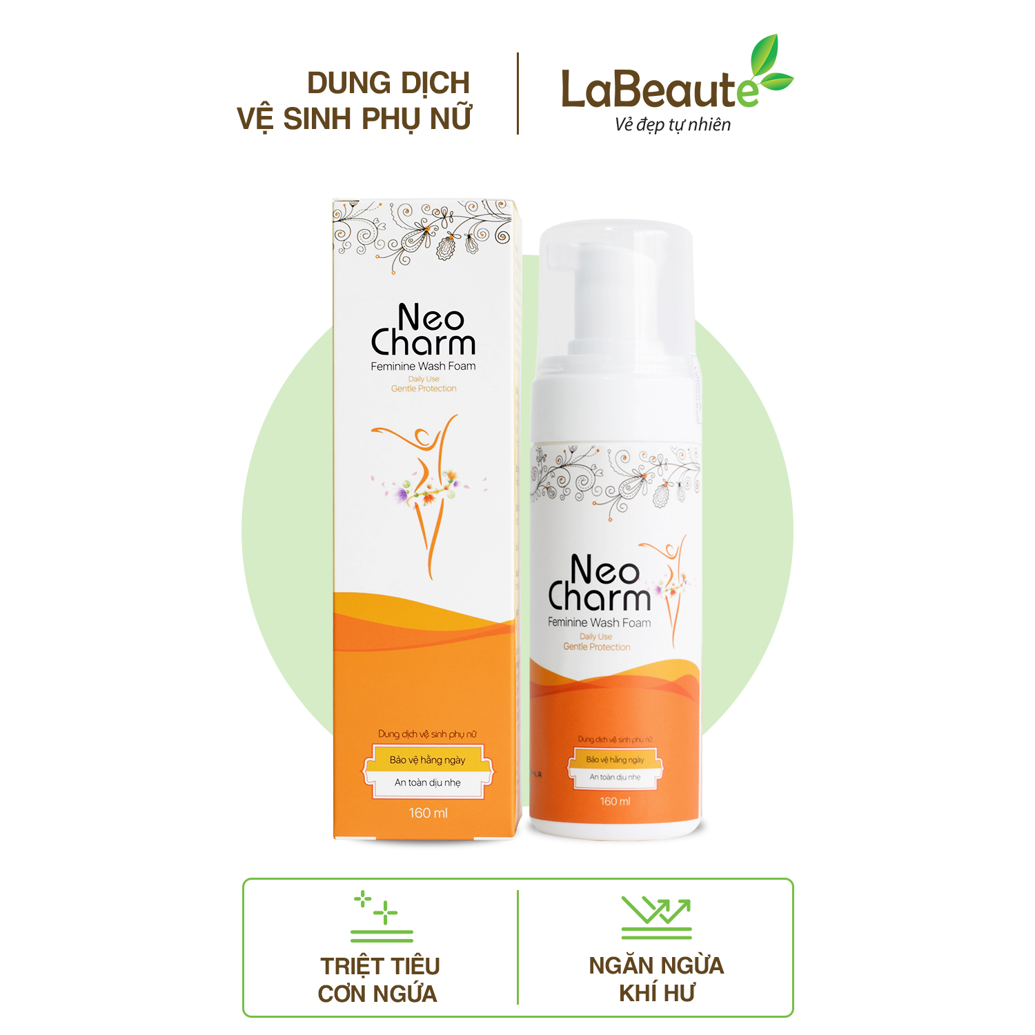 Dung dịch vệ sinh phụ nữ dạng xịt bọt cải tiến mới NEOCHARM 160ml 