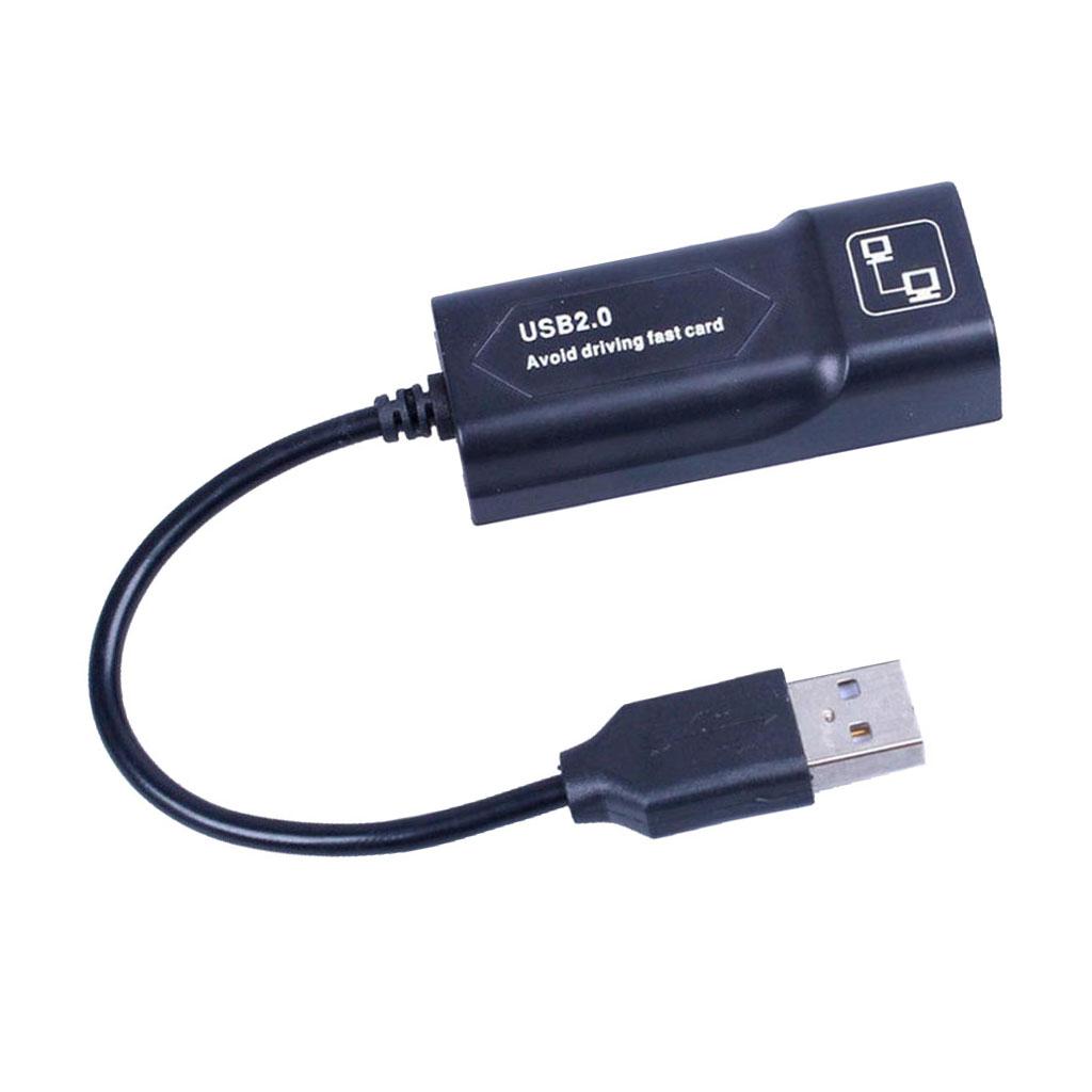 Network Adapter USB 2.0 to Ethernet 10/100Mbps Gigabit Ethernet Adapter