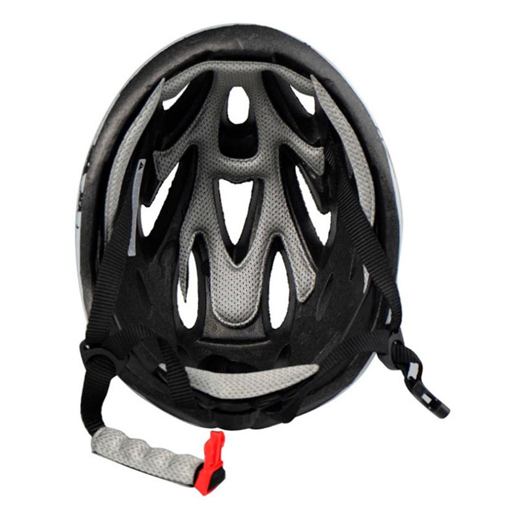 Adult Bike Helmet Women Men Bicycle Helmet with Magnetic Goggles Black Red
