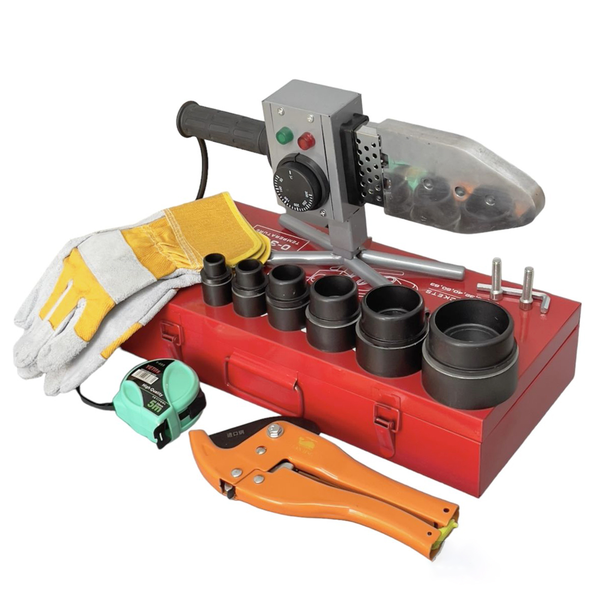 Máy hàn nhiệt ống nước WM-10, dòng sản phẩm cao cấp công suất thực 1000W 3 lỗ,6 đầu hàn 20-63mm
