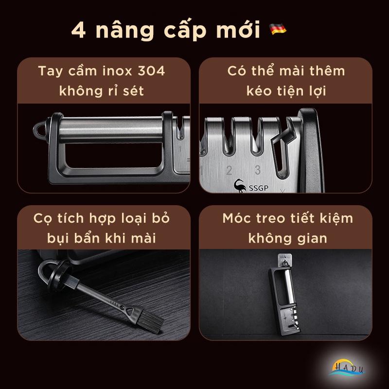 Dụng Cụ Mài Dao Kéo 3 Rãnh Chuyên Nghiệp Siêu Sắc Đạt Chất Lượng Của Đức Cao Cấp HADU