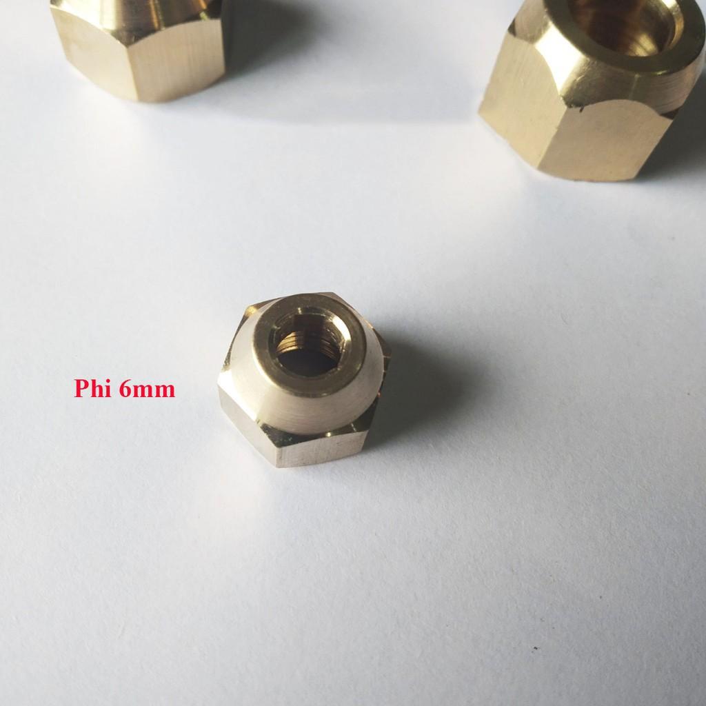 Rắc co ống đồng các phi cỡ 6 10 12 mm Loại Đẹp Chống Han Gỉ