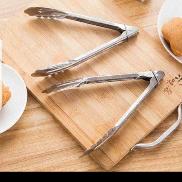 Dụng cụ kẹp gắp đồ ăn inox , kẹp thịt cao cấp