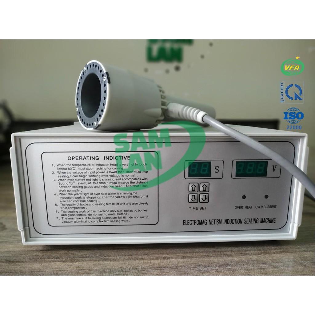 Máy dán màng seal nhôm thủ công 500B cho chai nắp nhọn