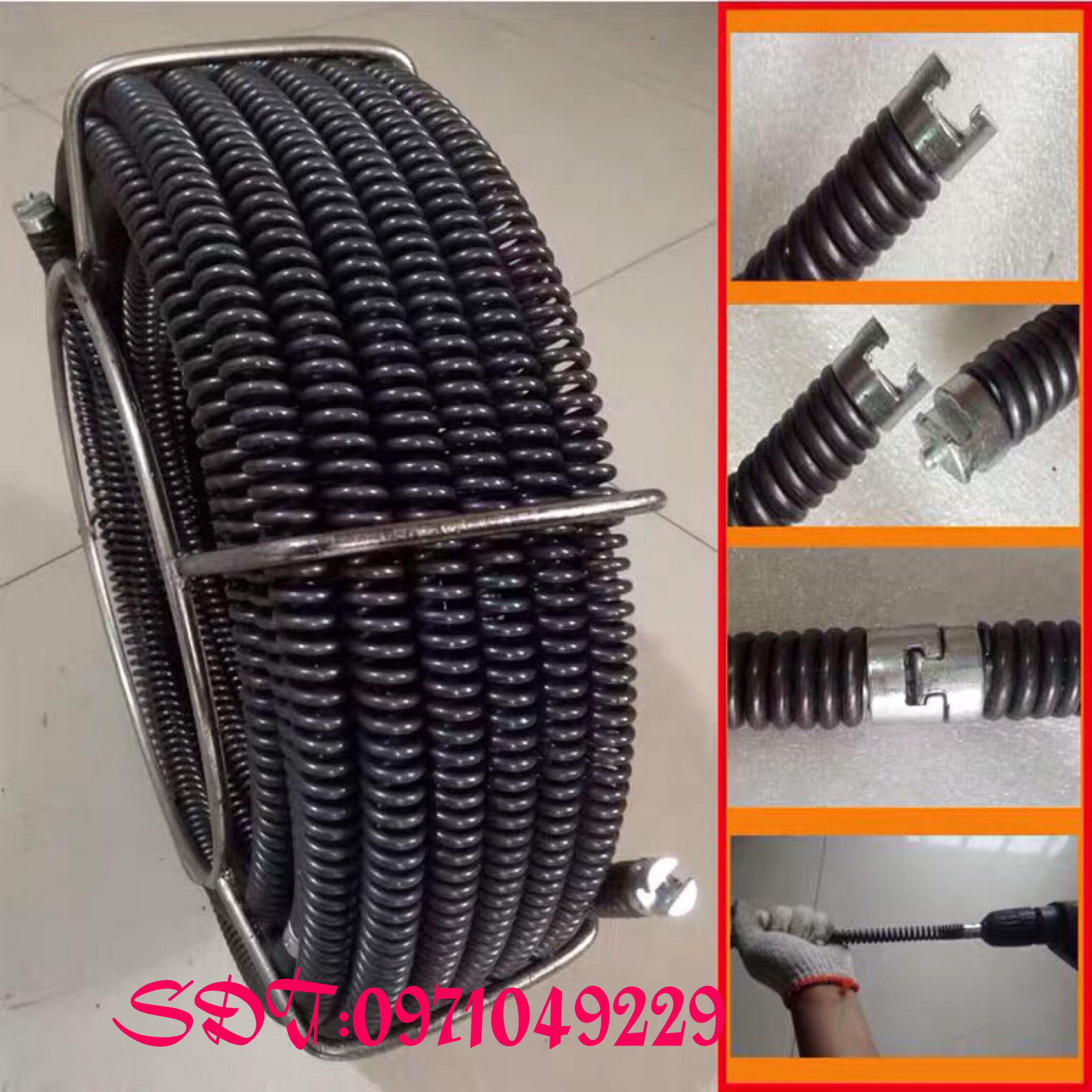 DÂY THÔNG TẮC CỐNG ,ĐƯỜNG ỐNG ĐƯỜNG KÍNH 16MM DÀI 11,4M LOẠI 1 DÀY DẶN DÙNG MÁY KHOAN