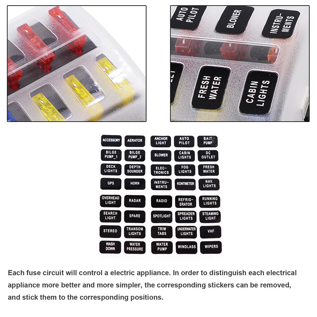 6 & 8 Way Circuit Standard ATO ATC Blade Fuse Box Block Holder Stud Terminal