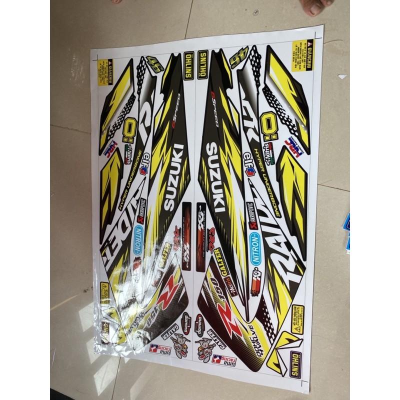 Tem rời dành cho xe Raider vàng đen