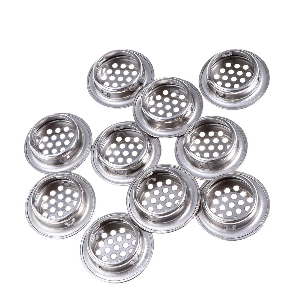 10Pcs Stainless Steel Air Vent Louver Round Cabine Hole Air Vent Cover