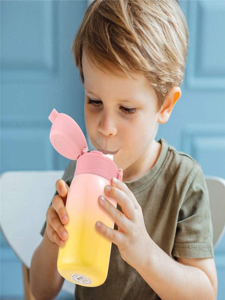 260ML Giữ Nhiệt Màu, Trẻ Em Chống Rò Rỉ Nước, Treo Tường Đôi Chân Không Bình, bình Inox 24H Làm Mát & 12H Giữ Ấm