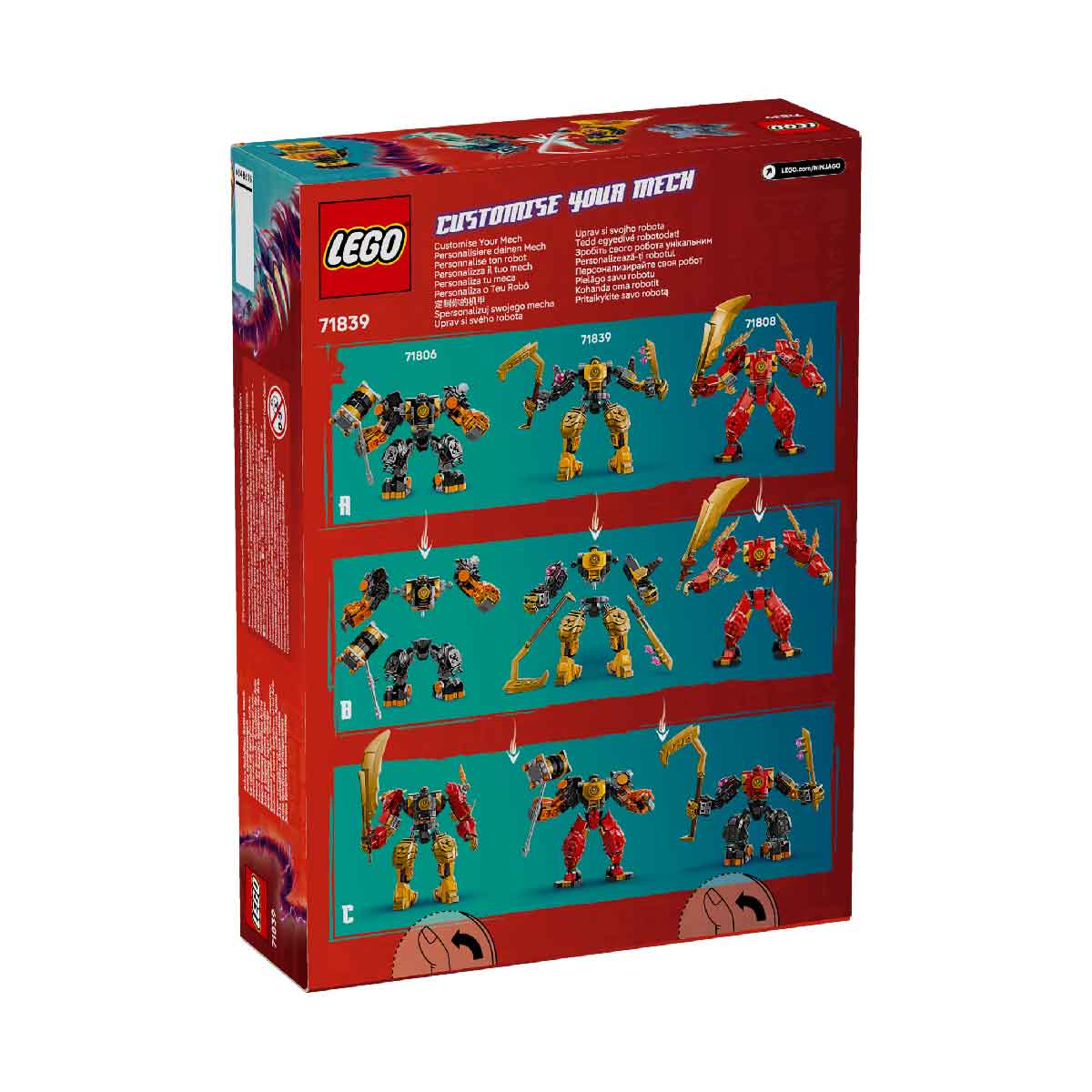 Đồ Chơi Lắp Ráp Chiến Giáp Spinjitzu Của Arin LEGO NINJAGO 71839 (213 chi tiết)