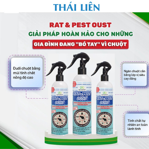Xịt đuổi chuột Rat & Pest Oust - An toàn cho Mẹ Bầu và Trẻ Em, Người Già