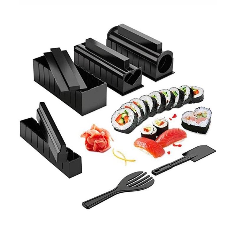 Khuôn làm sushi /Bộ Dụng Cụ Làm Sushi 10 Món Chế Biến Món Sushi tại nhà