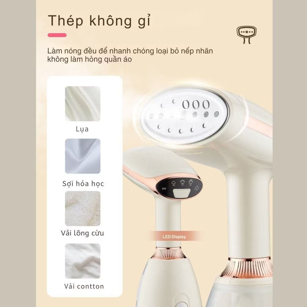 Bàn Là Hơi Nước Cầm Tay Cao Cấp Lumabella LB-12003 Công Suất cao 1500W, có màn hình LED hiển thị, Tiện Lợi Ủi Nhanh Mọi Loại Vải - DELIYA HÀNG CHÍNH HÃNG