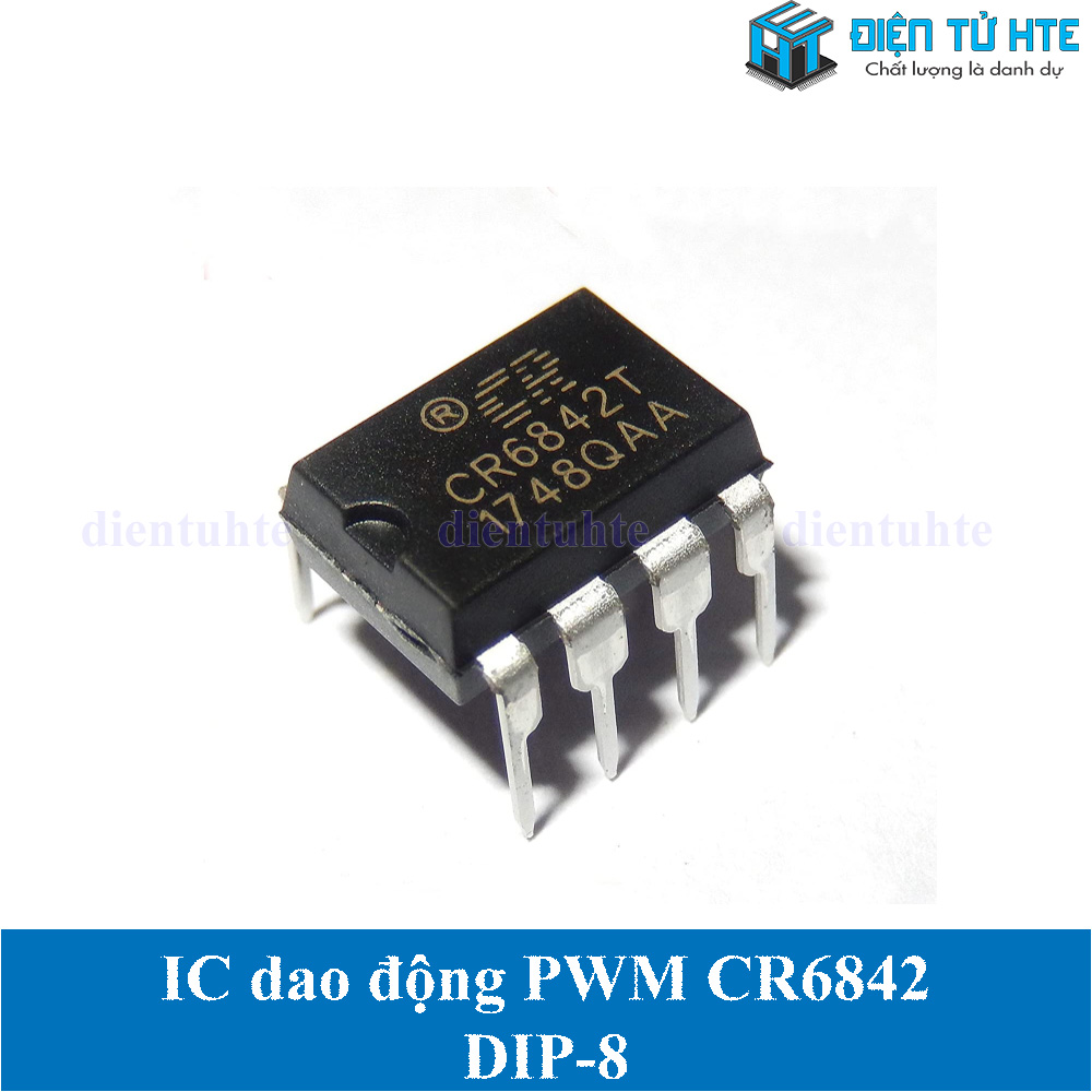 Bộ 2 IC dao động điều khiển nguồn xung PWM CR6842 CR6842T chân cắm DIP-8