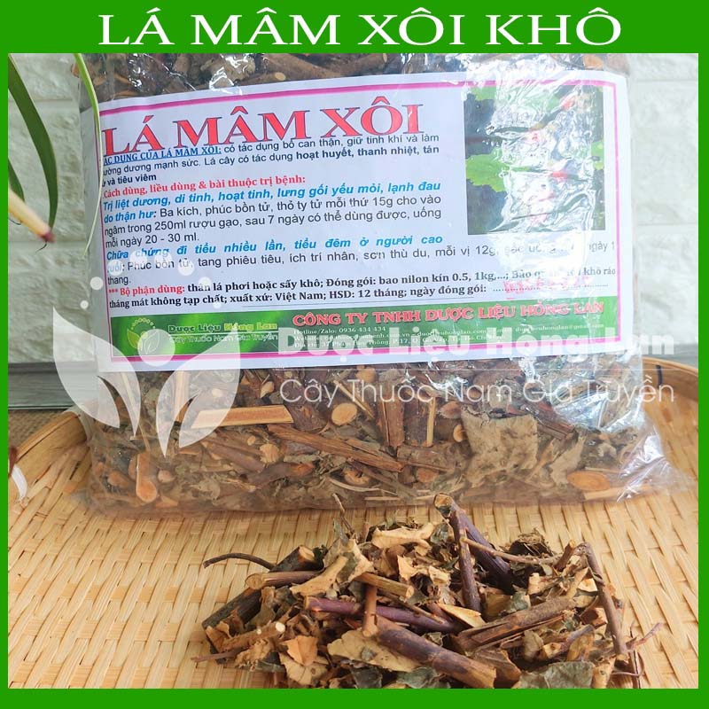 Lá Mâm Xôi khô sạch đóng gói 1kg
