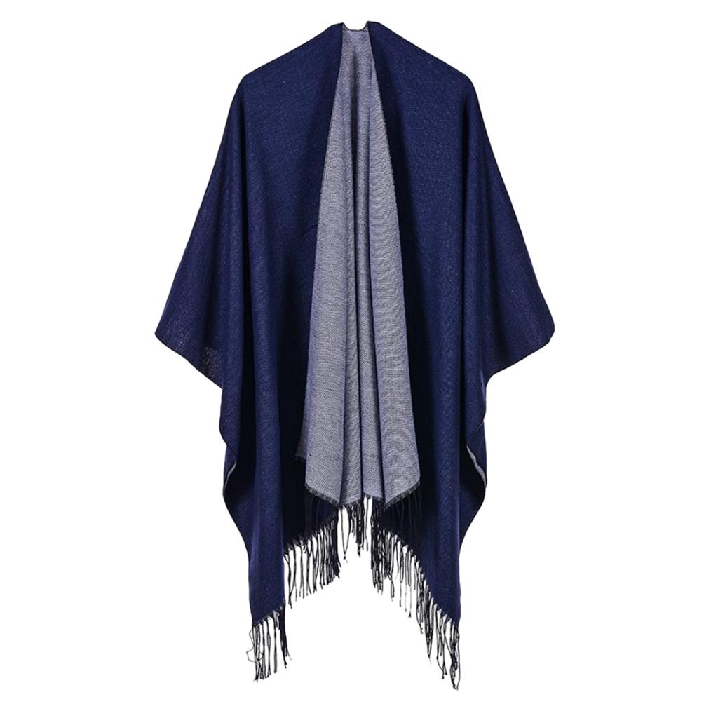 Ladies Warm Shawl Wrap Open Front Poncho Winter Cardigan Sweater