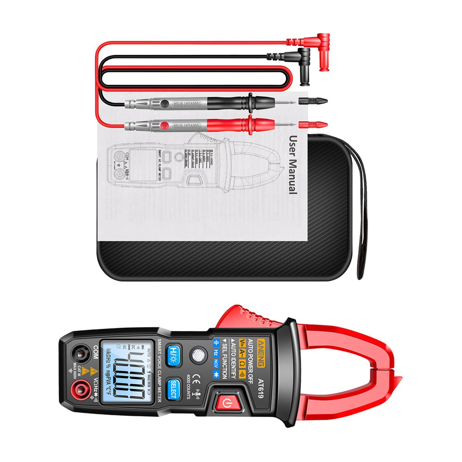 Digital Clamp Meter Voltage Tester Tester Digital Clamp Meter Multimeter 4000 Counts Multimeter for Automotive Electrician Factories