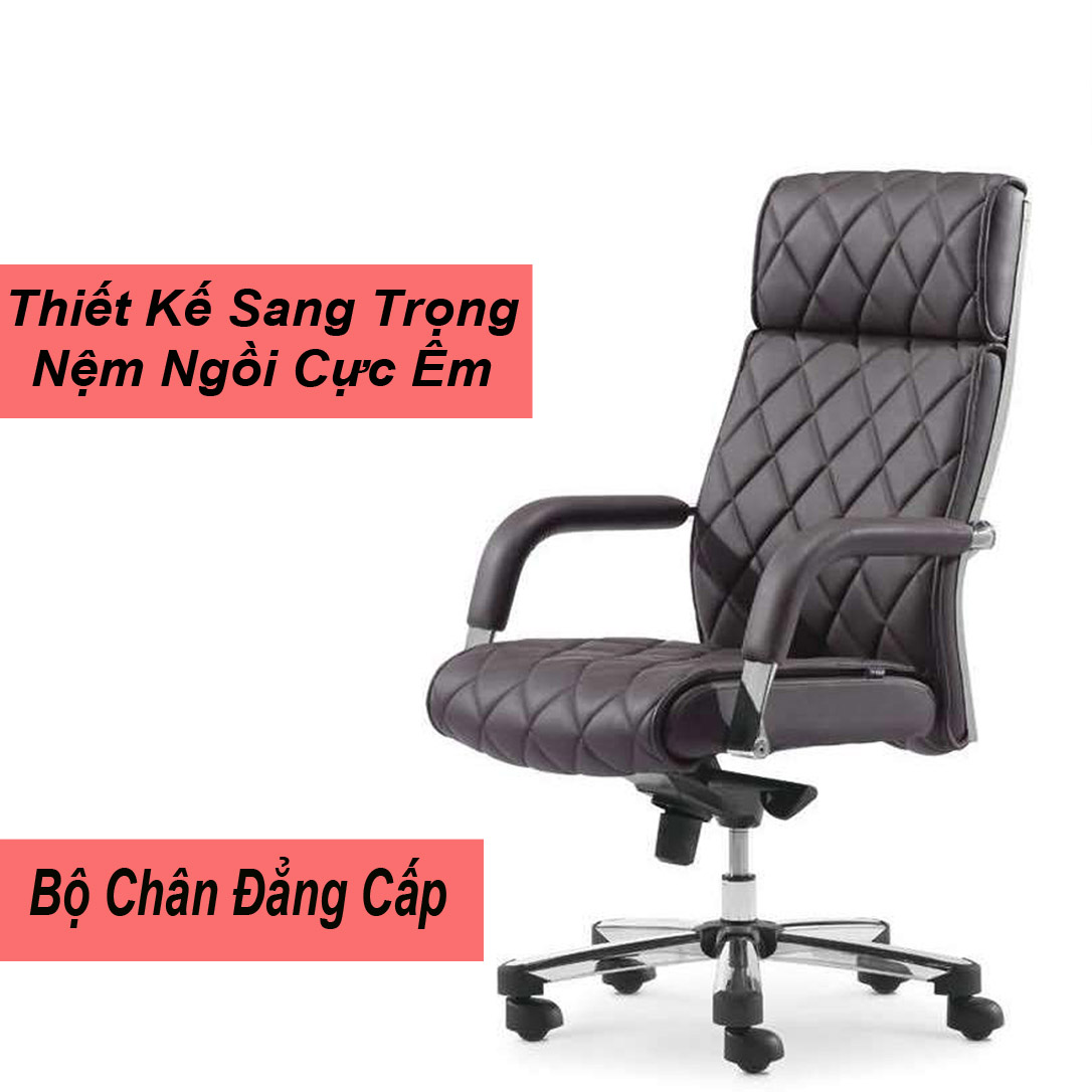 Ghế Giám Đốc, Trưởng Phòng, Văn Phòng Chân Xoay Phân Khúc Cao Cấp, Dòng Lưng Cao F106AS