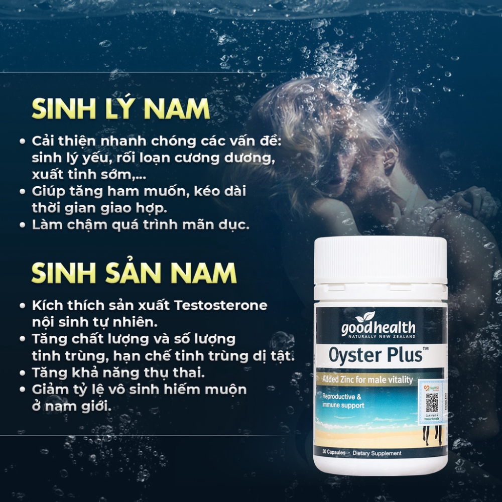 Tinh chất hàu tăng cường sinh lý nam Goodhealth Oyster Plus New Zealand giúp tăng sinh lực, tăng sức khỏe sinh sản, tăng sức đề kháng-OZ Slim Store