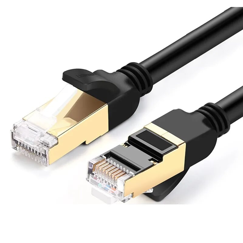 Cáp mạng LAN CAT 7 STP dây tròn 8M màu Đen Cat 7 Ugreen LAN11272NW107 Hàng chính hãng