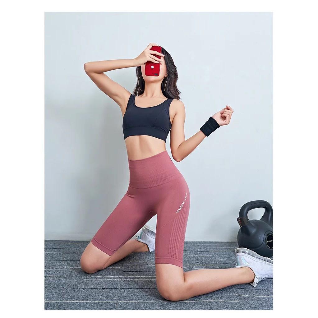 Quần lửng AmiMedea tập gym cạp cao, Thiết kế hiện đại nâng mông !