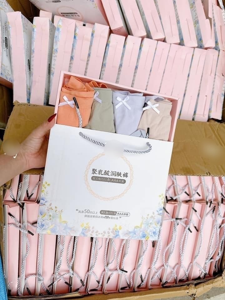 HỘP 8 QUẦN LÓT COTTON CO GIÃN 4 CHIỀU THOÁNG MÁT CHO NỮ