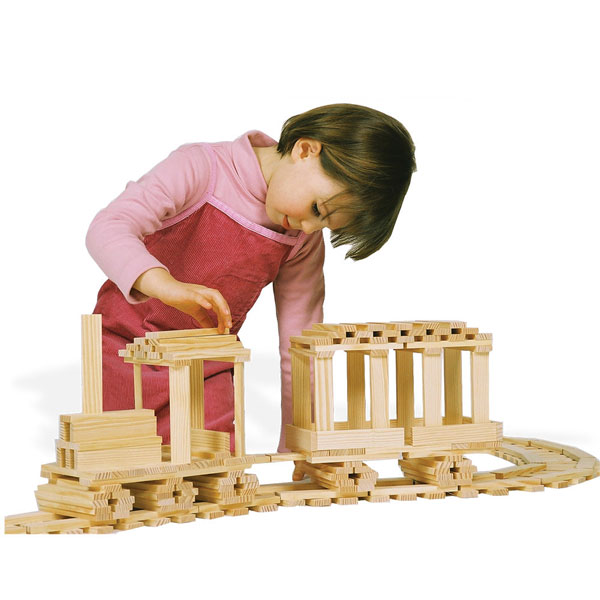Bộ xếp hình thành phố City blocks 200 | Kapla xây dựng mô hình sáng tạo, đồ chơi gỗ thông minh